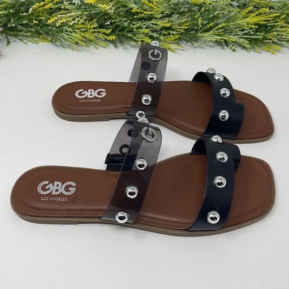 Gbg Los Angeles Women's Ritsa Studded Slide Sandals Size 8.5 M - Picture 6 of 13